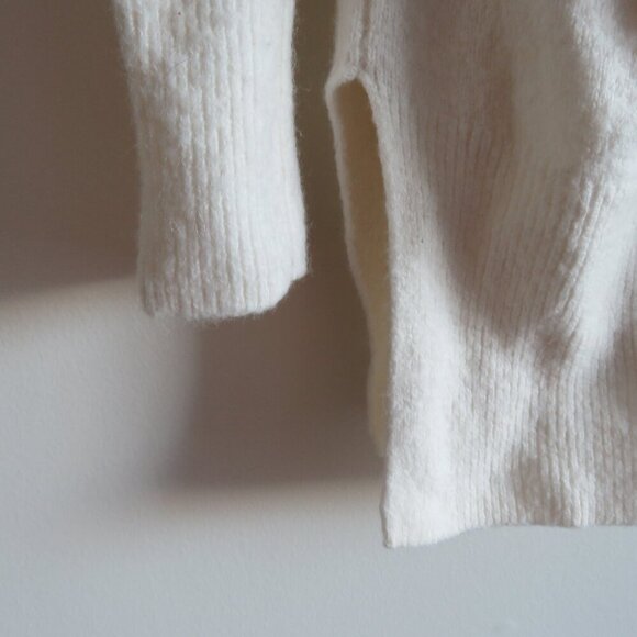 MADEWELL Cozy Walker Open Front Cardigan in Antique Cream Wool Alpaca - Size XS - Picture 8 of 15